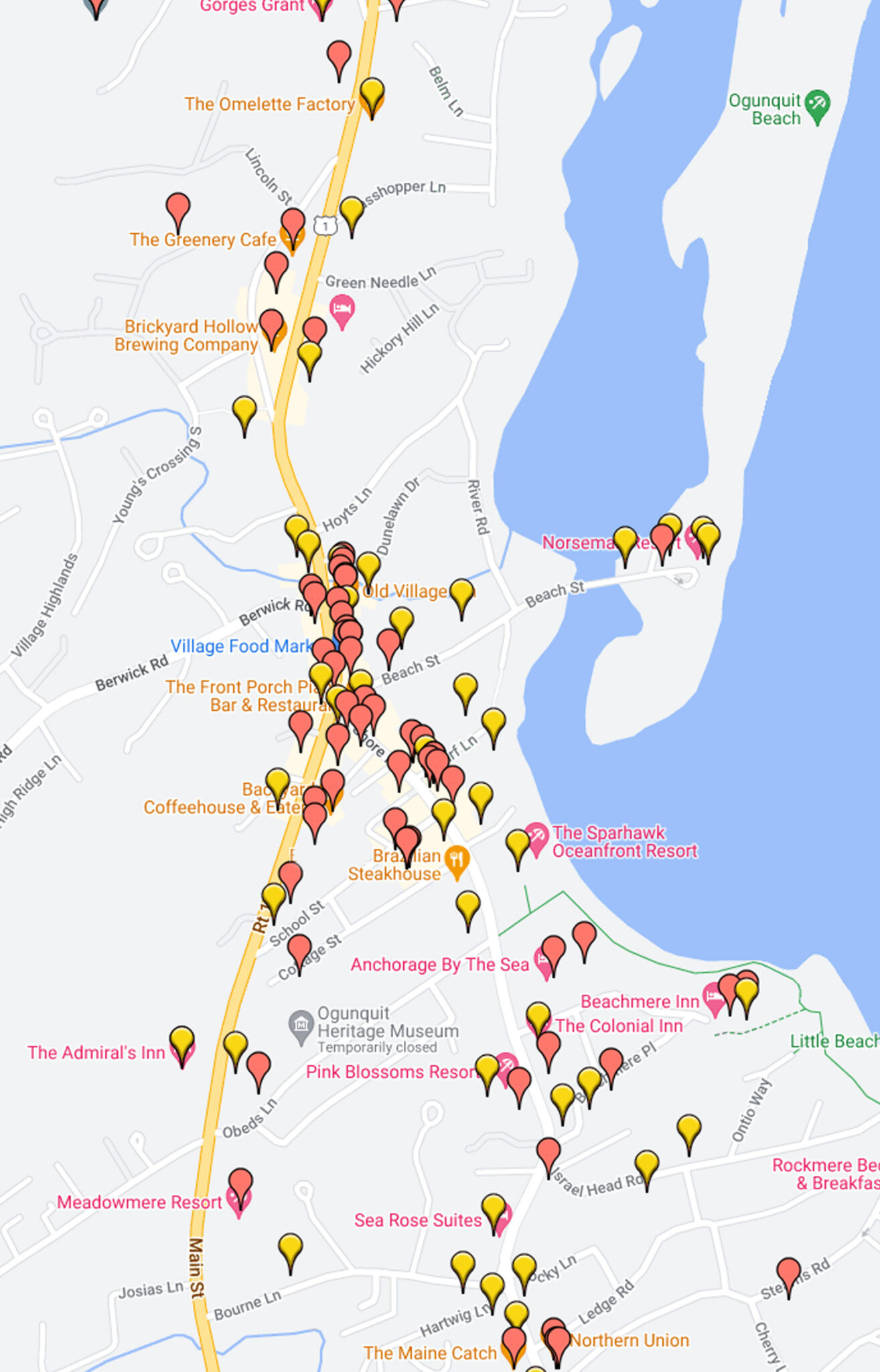 Guides and Maps Ogunquit Chamber - Interactive Map Thumbnail 1314x2048