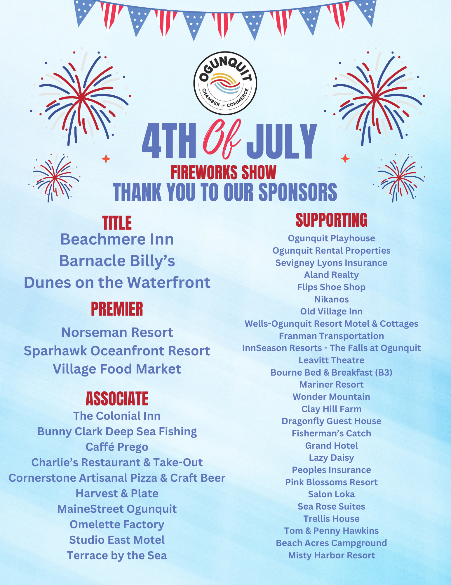 Fourth of July Celebration Ogunquit Chamber of Commerce